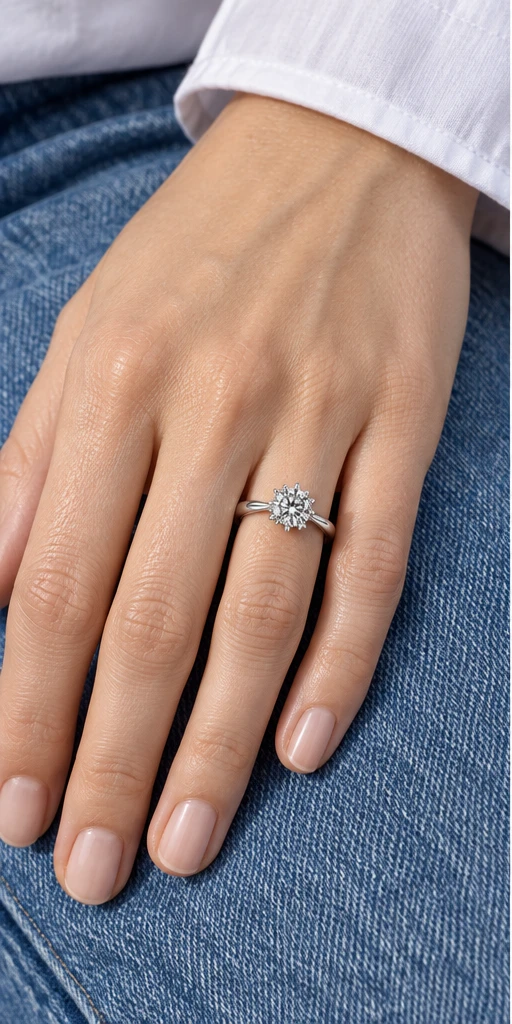 Snowflake Lab-Grown Diamond Ring — 1 ct styling