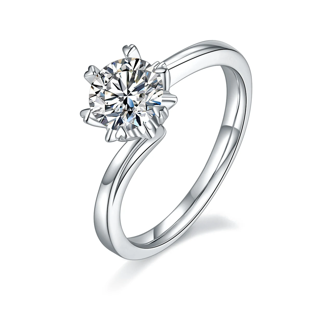 Snowflake Twist Lab-Grown Diamond Ring — 1 ct — product view 1