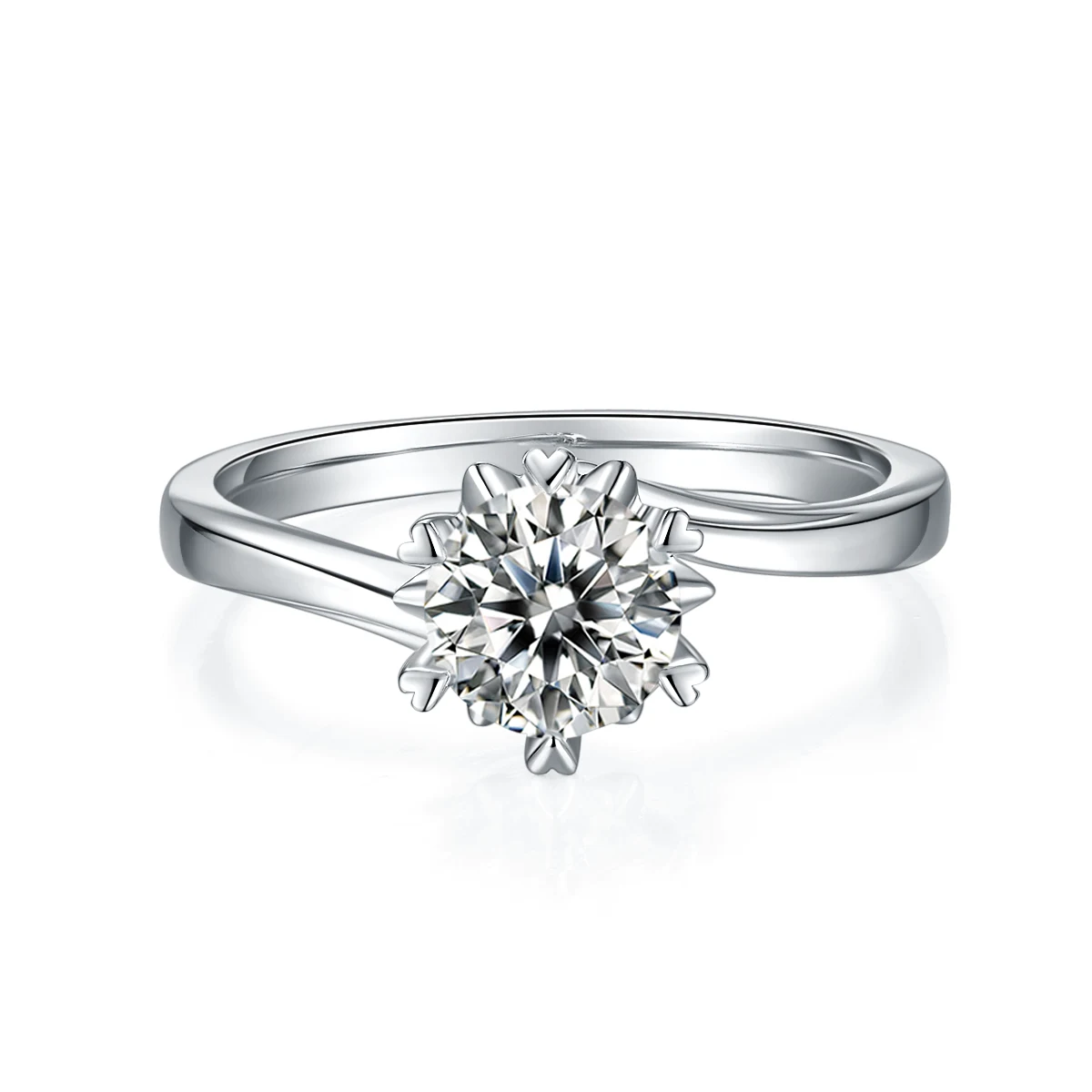 Snowflake Twist Lab-Grown Diamond Ring — 1 ct — product view 2