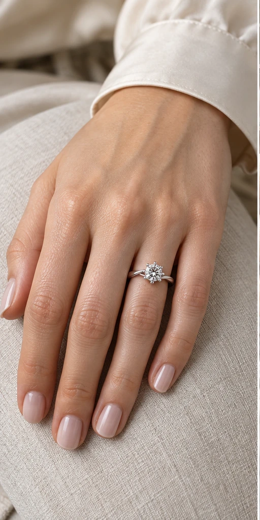Snowflake Twist Lab-Grown Diamond Ring — 1 ct styling