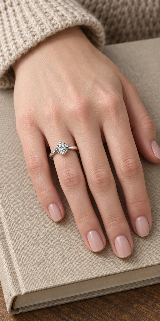 Four-Prong Lab-Grown Diamond Ring — 1 ct styling