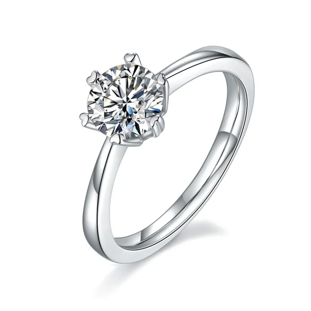 Six-Prong Lab-Grown Diamond Ring — 1 ct