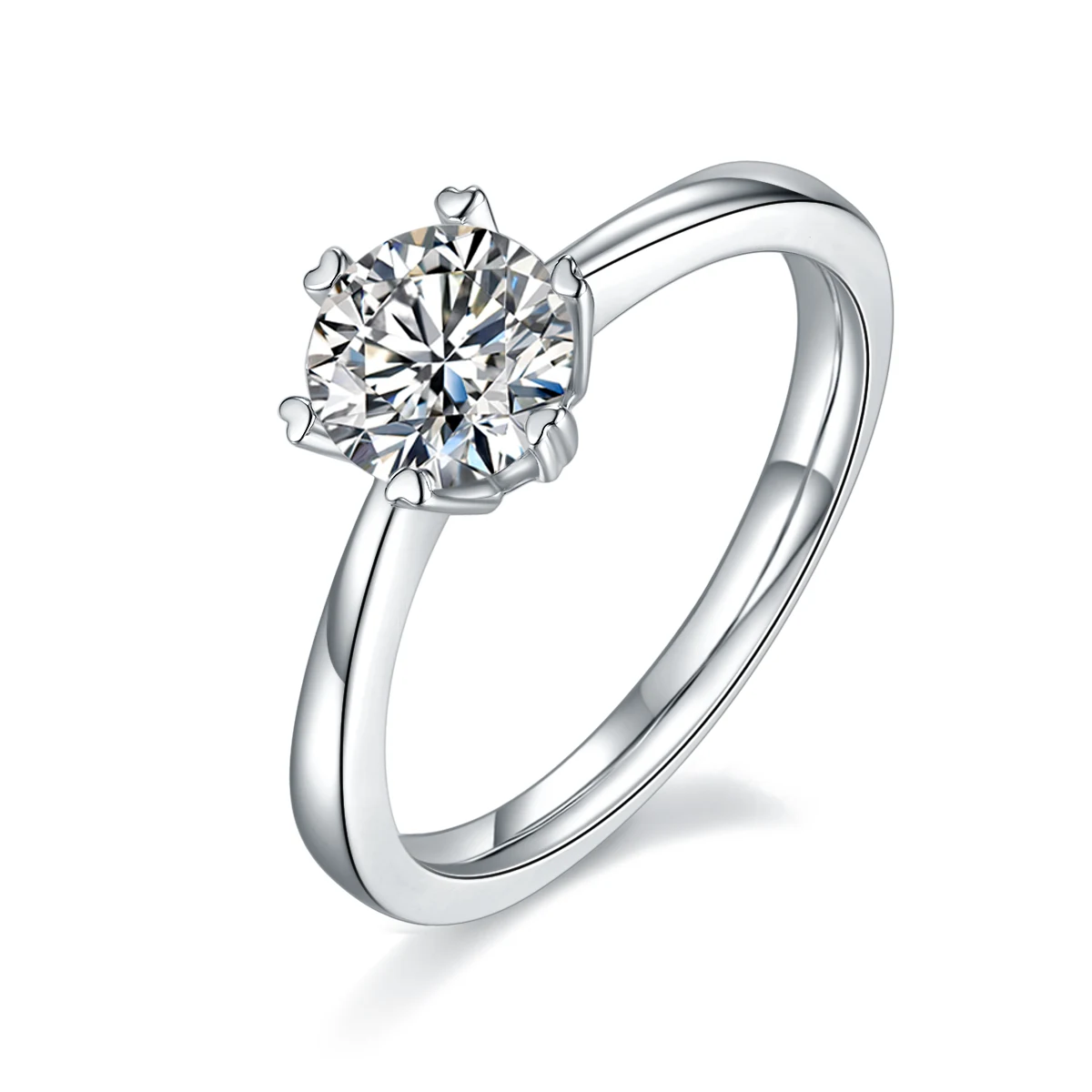 Six-Prong Lab-Grown Diamond Ring — 1 ct — product view 1