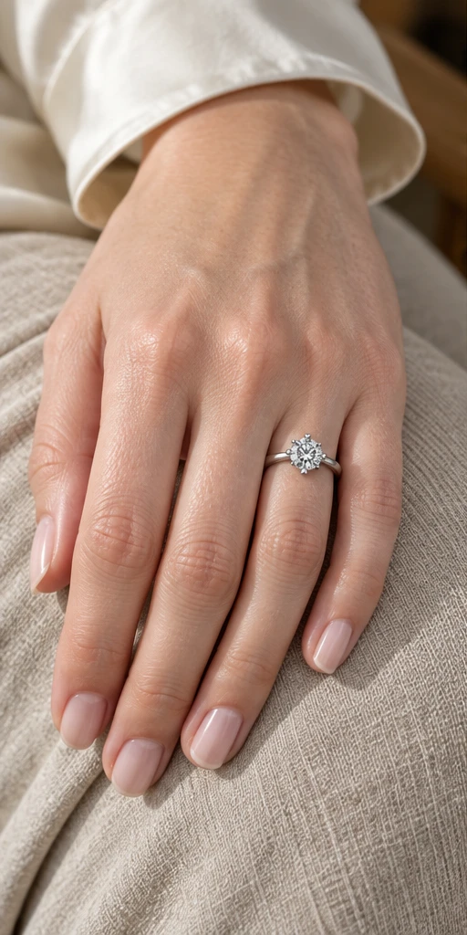 Six-Prong Lab-Grown Diamond Ring — 1 ct styling