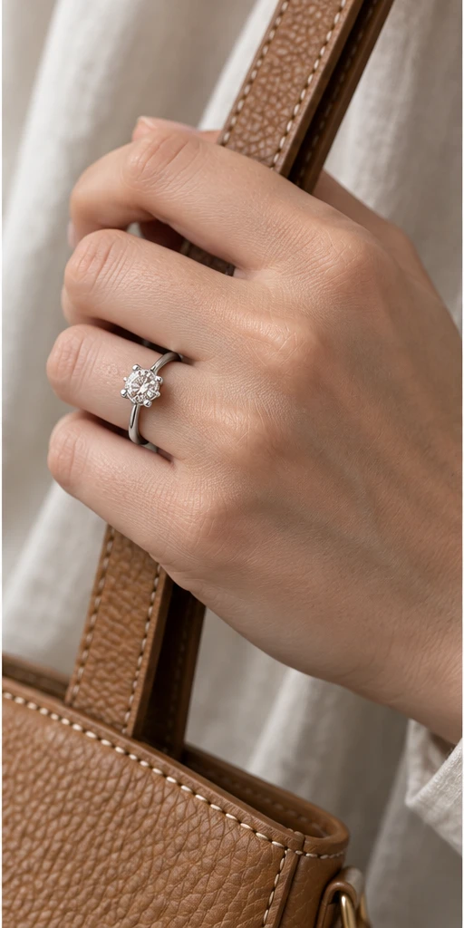Tulip Lab-Grown Diamond Ring — 1 ct editorial styling