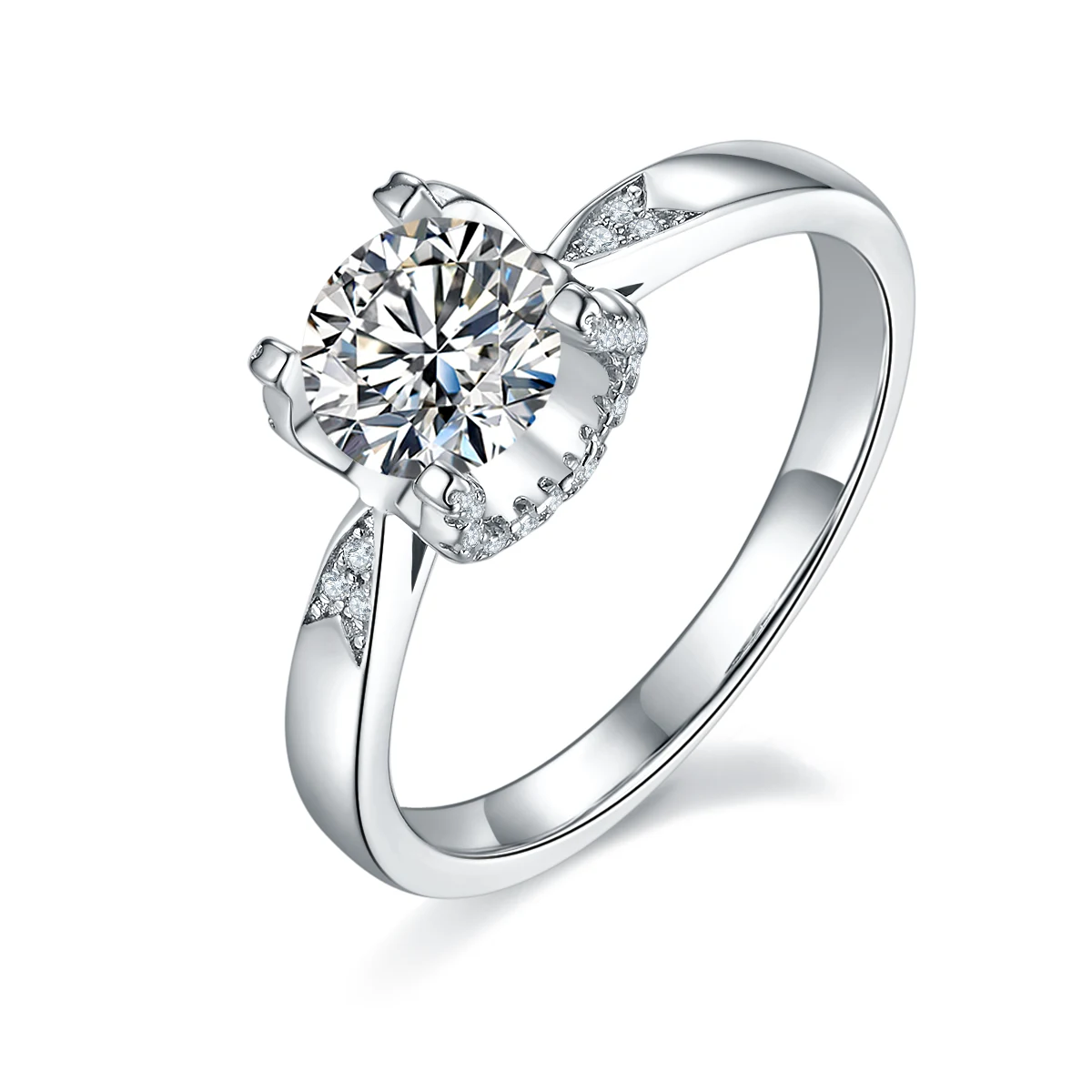 1 ct Tulip Accent Diamond Ring — product view 1