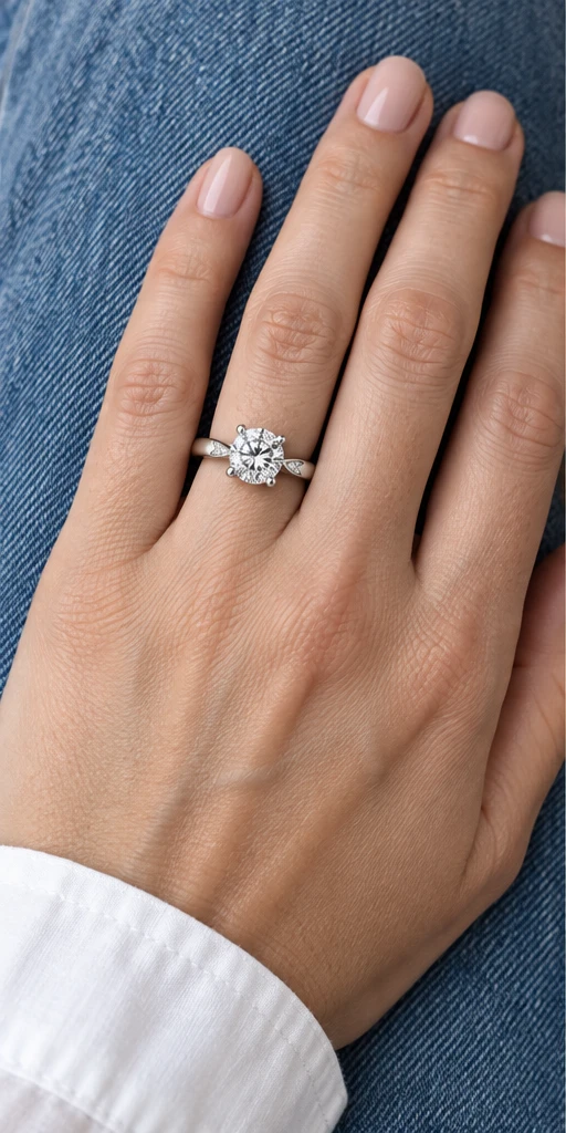 1 ct Tulip Accent Diamond Ring styling