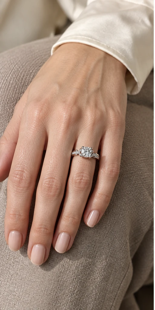 1 ct Tulip Accent Diamond Ring styling