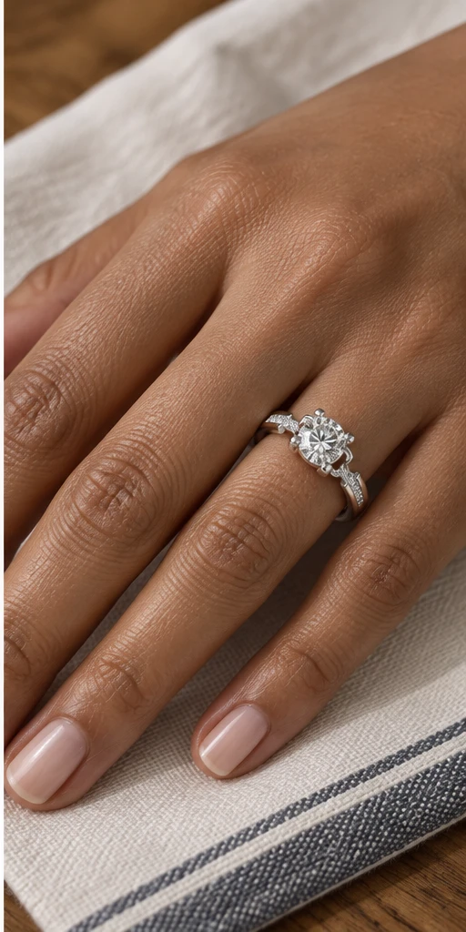 1 ct Tulip Accent Diamond Ring editorial styling