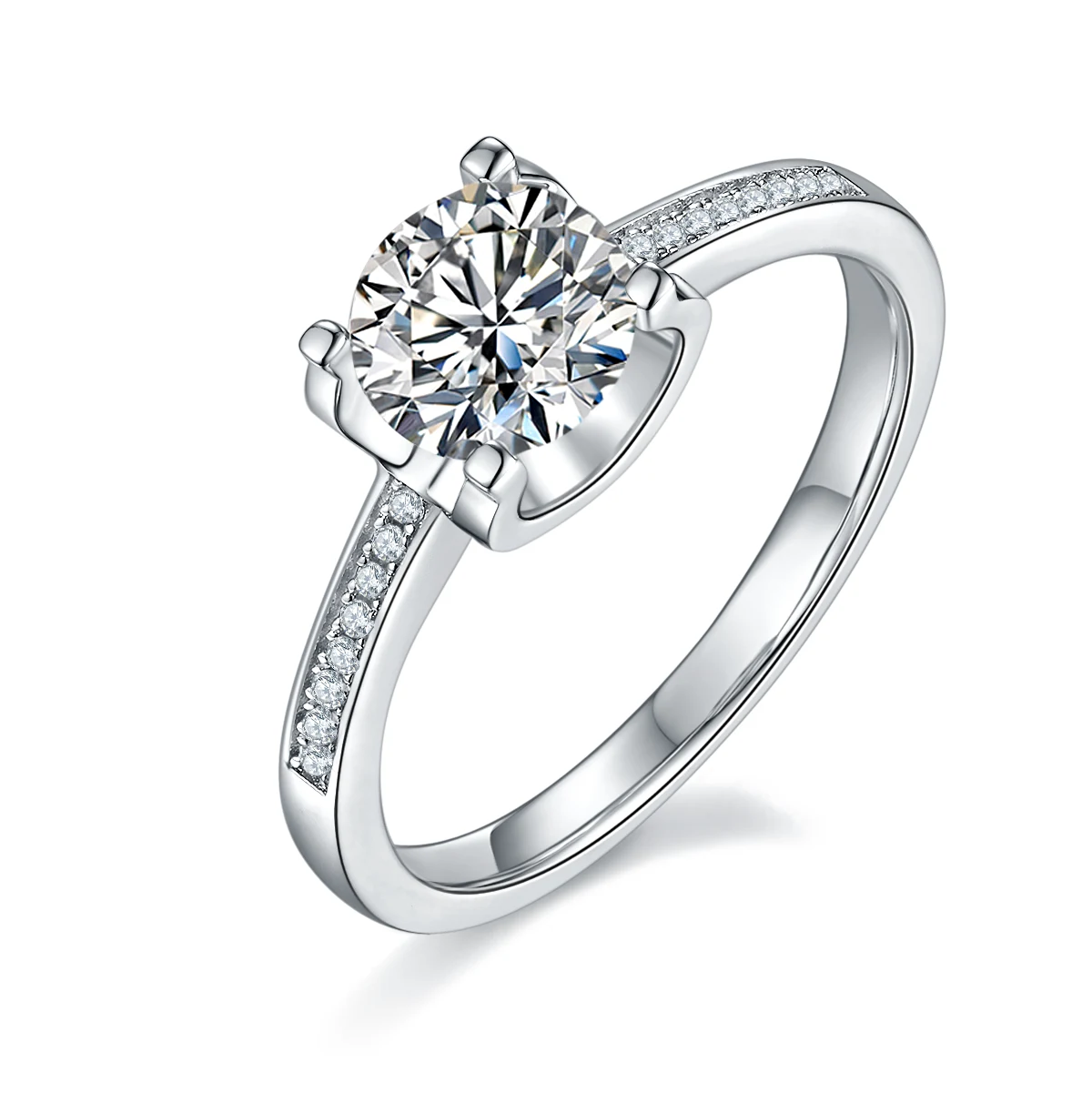 Tulip Accent Lab-Grown Diamond Ring — 1 ct — product view 1