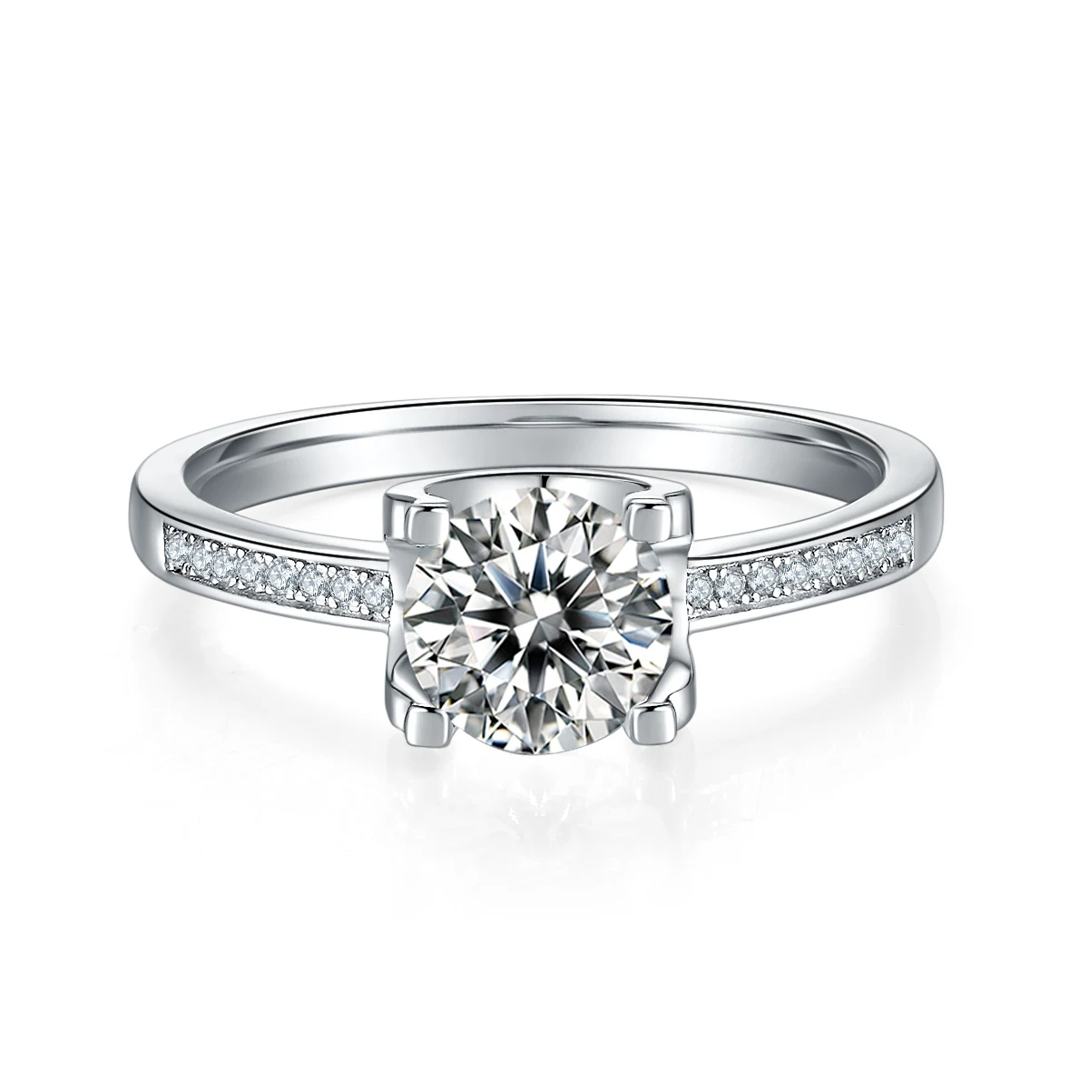 Tulip Accent Lab-Grown Diamond Ring — 1 ct — product view 2