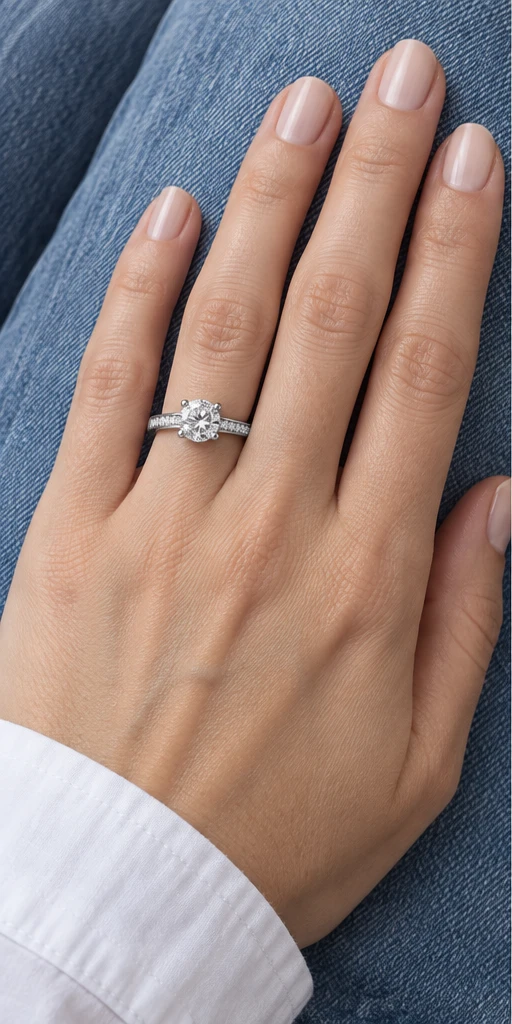 Tulip Accent Lab-Grown Diamond Ring — 1 ct styling