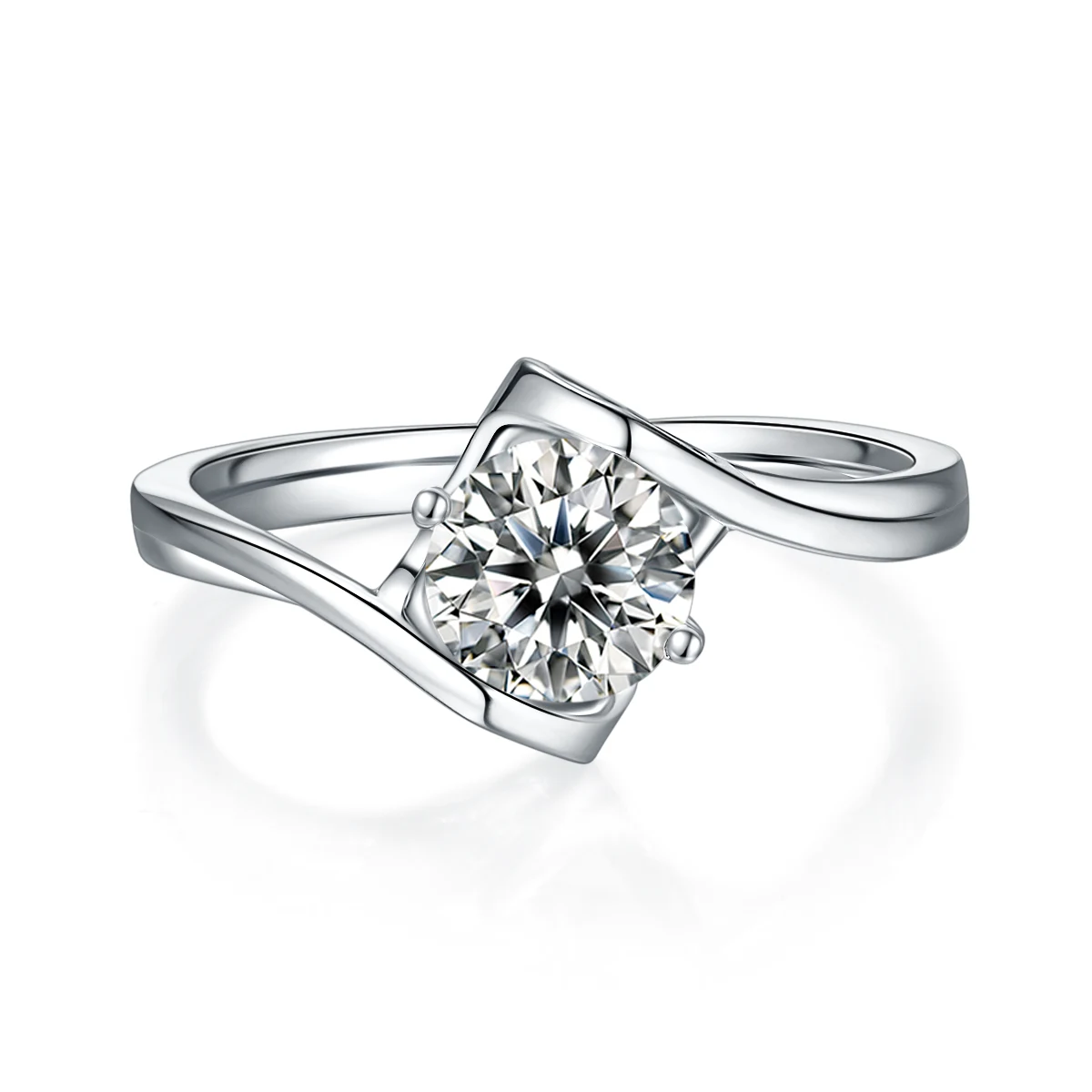 Angel Kiss Twist Lab-Grown Diamond Ring — 1 ct — product view 2