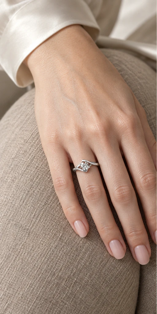Angel Kiss Twist Lab-Grown Diamond Ring — 1 ct styling