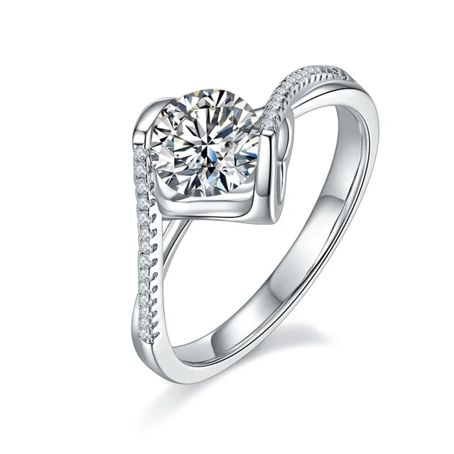 Angel Kiss Accent Lab-Grown Diamond Ring — 1 ct