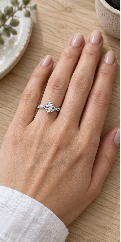 Angel Kiss Accent Lab-Grown Diamond Ring — 1 ct styling