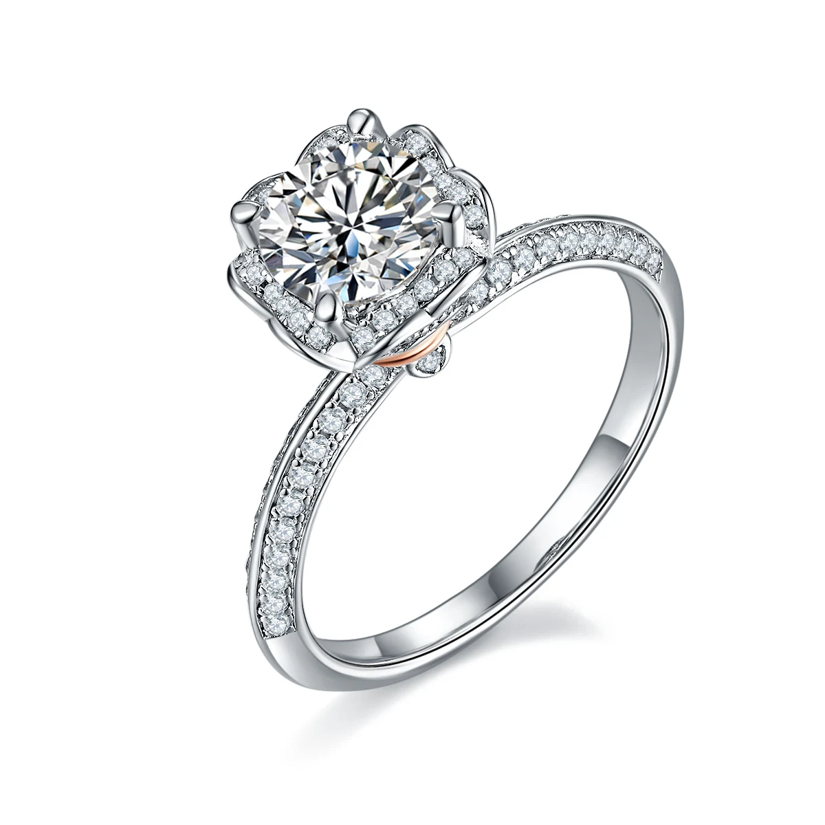Heart Bouquet Lab-Grown Diamond Ring — 1 ct — product view 1