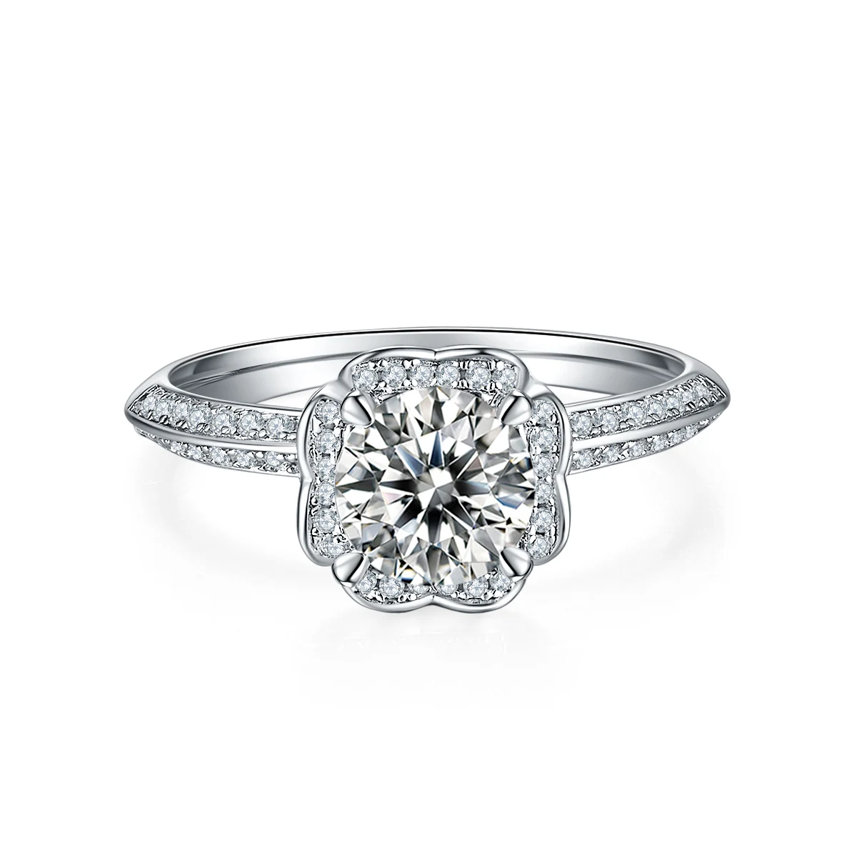 Heart Bouquet Lab-Grown Diamond Ring — 1 ct — product view 2