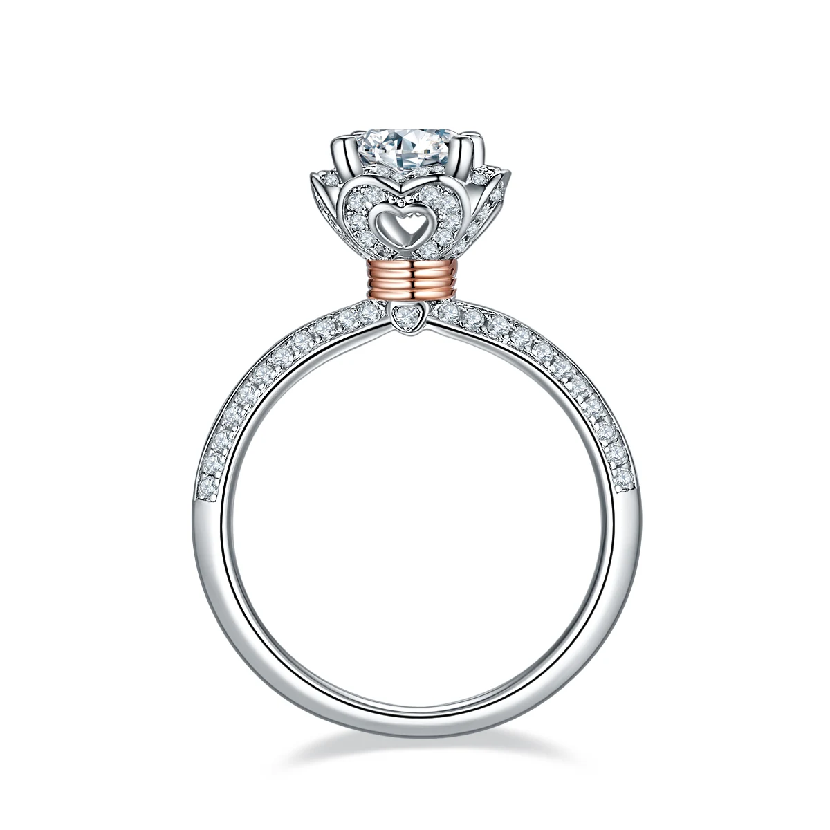 Heart Bouquet Lab-Grown Diamond Ring — 1 ct — product view 3