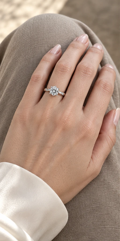 Radiance Accent Lab-Grown Diamond Ring — 1 ct styling