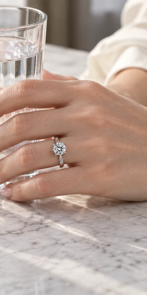 Radiance Accent Lab-Grown Diamond Ring — 1 ct editorial styling