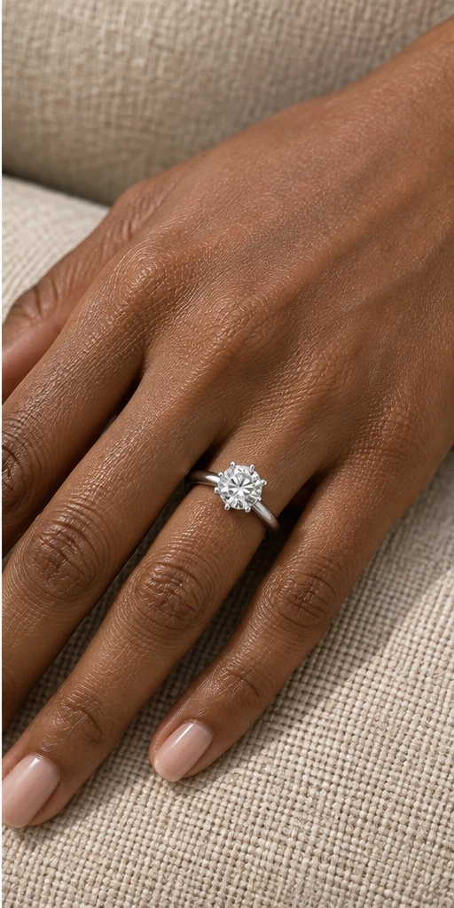 Embrace Lab-Grown Diamond Ring — 1 ct editorial styling