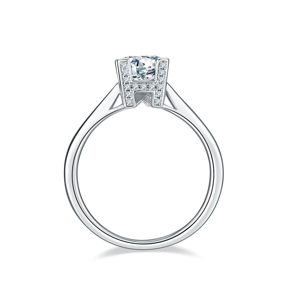 Letter Lab-Grown Diamond Ring — 1 ct — product view 3
