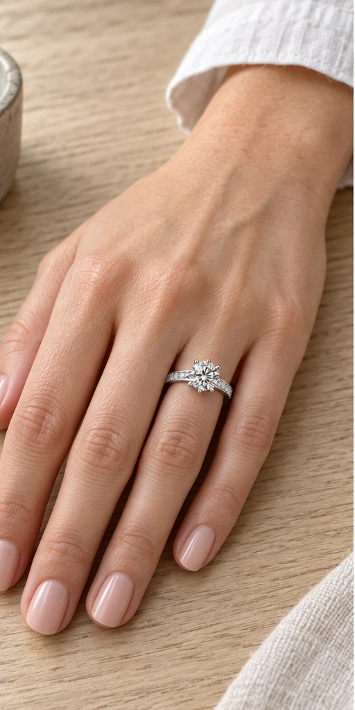Half-Light Lab-Grown Diamond Ring — 1 ct styling