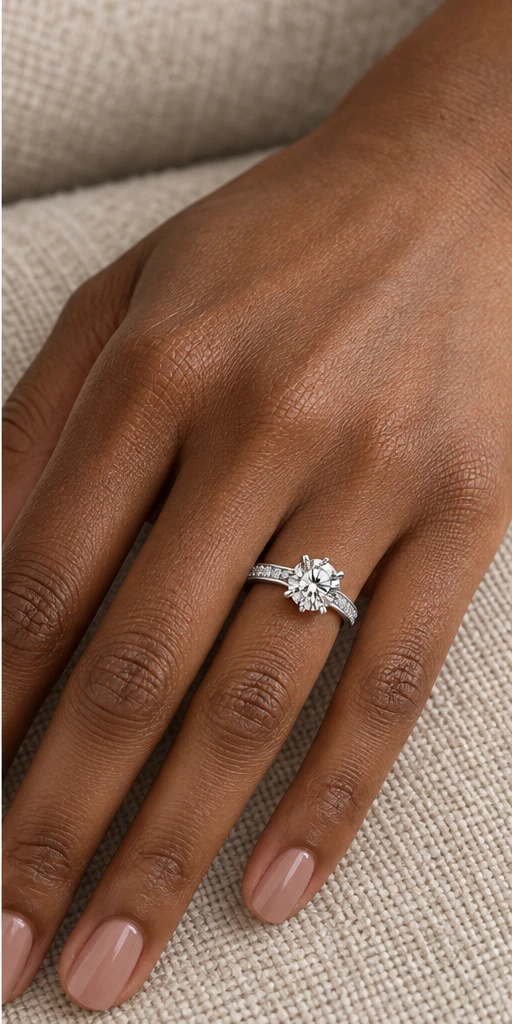 Half-Light Lab-Grown Diamond Ring — 1 ct editorial styling