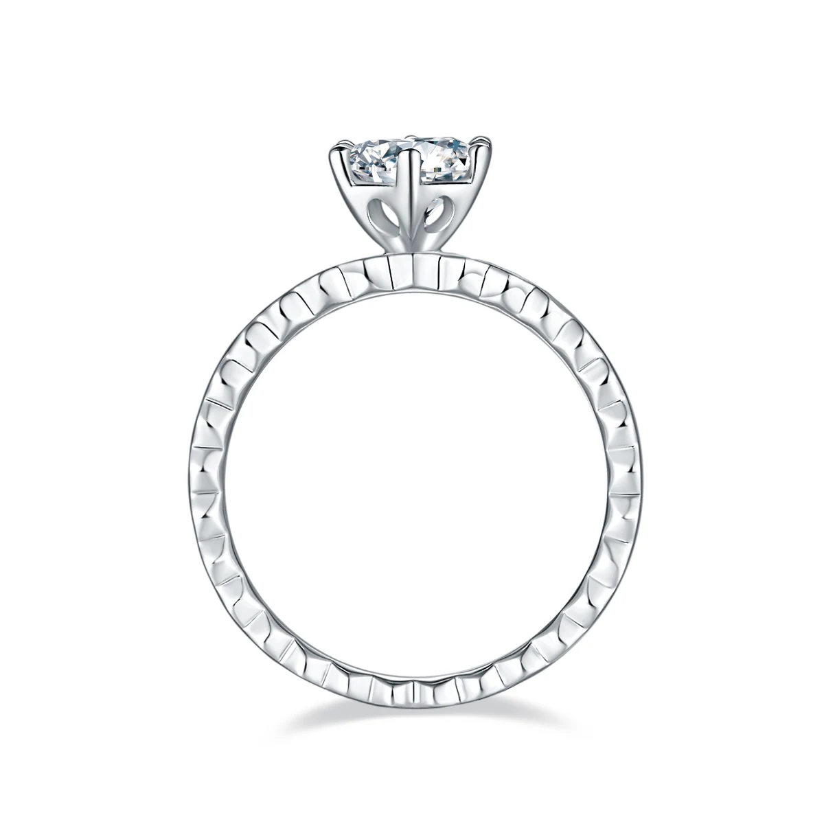 Honeycomb Accent Lab-Grown Diamond Ring — 1 ct — product view 3