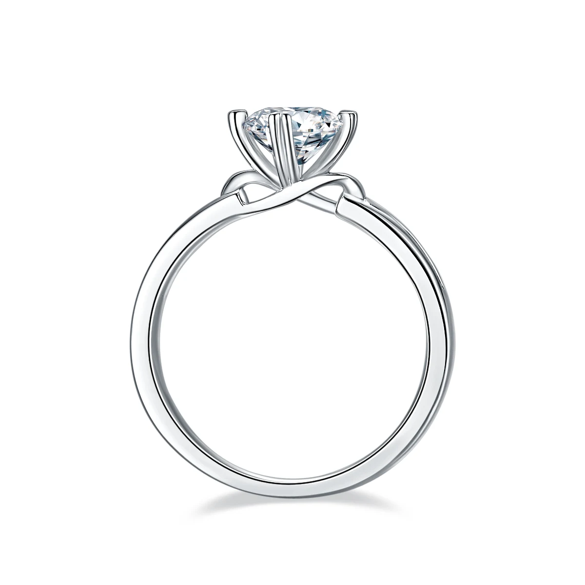 Twist Lab-Grown Diamond Ring — 1 ct — product view 3