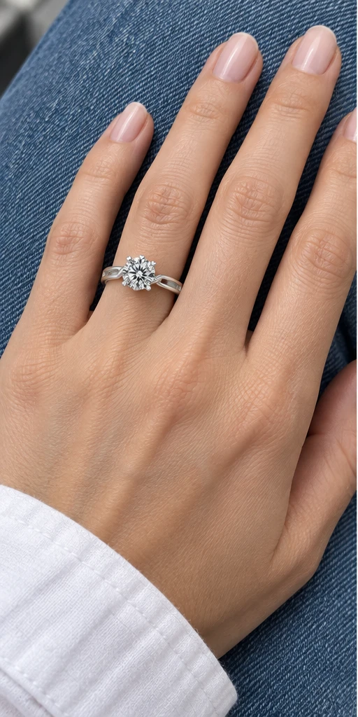 Twist Lab-Grown Diamond Ring — 1 ct styling