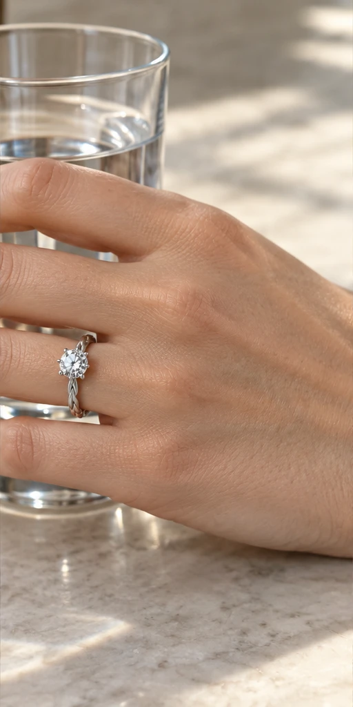 Vine Lab-Grown Diamond Ring — 1 ct editorial styling