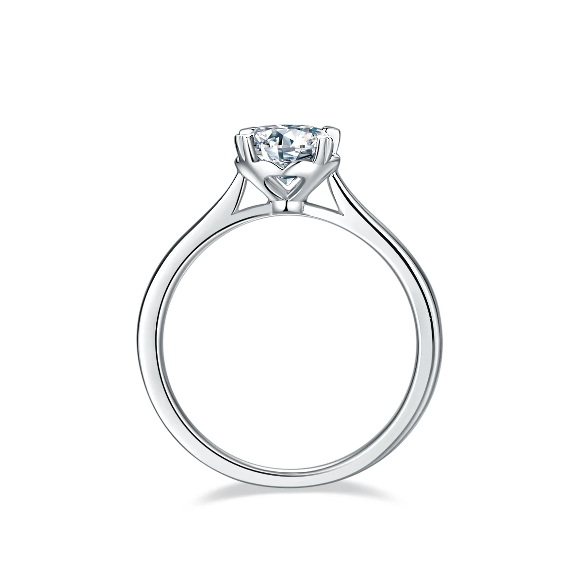 Heart Cup Lab-Grown Diamond Ring — 1 ct — product view 3