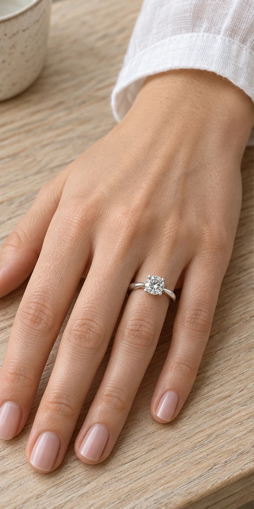 Heart Cup Lab-Grown Diamond Ring — 1 ct styling