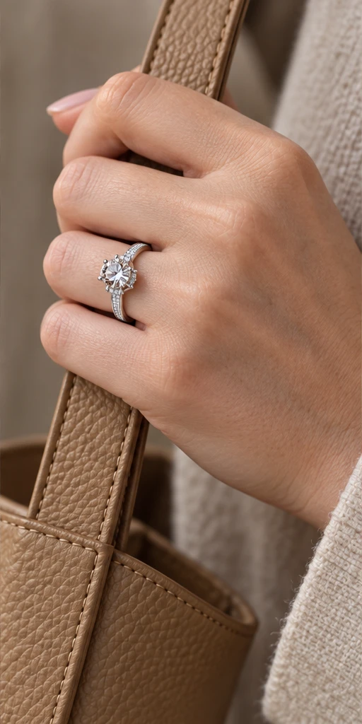 Wishing Well Lab-Grown Diamond Ring — 1 ct editorial styling