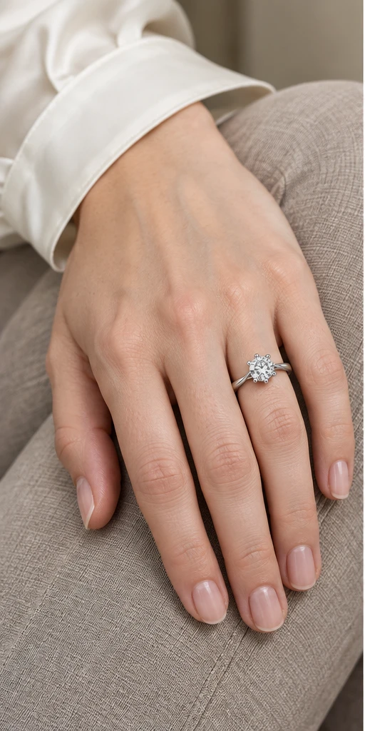 Crown Lab-Grown Diamond Ring — 1 ct styling