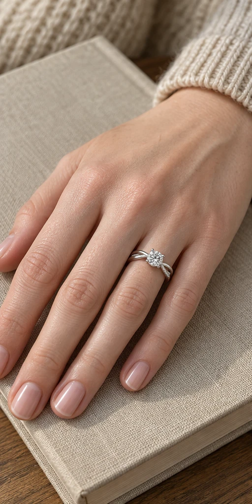 Duet Lab-Grown Diamond Ring — 1 ct styling