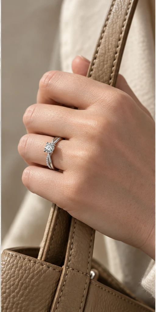 Duet Lab-Grown Diamond Ring — 1 ct editorial styling