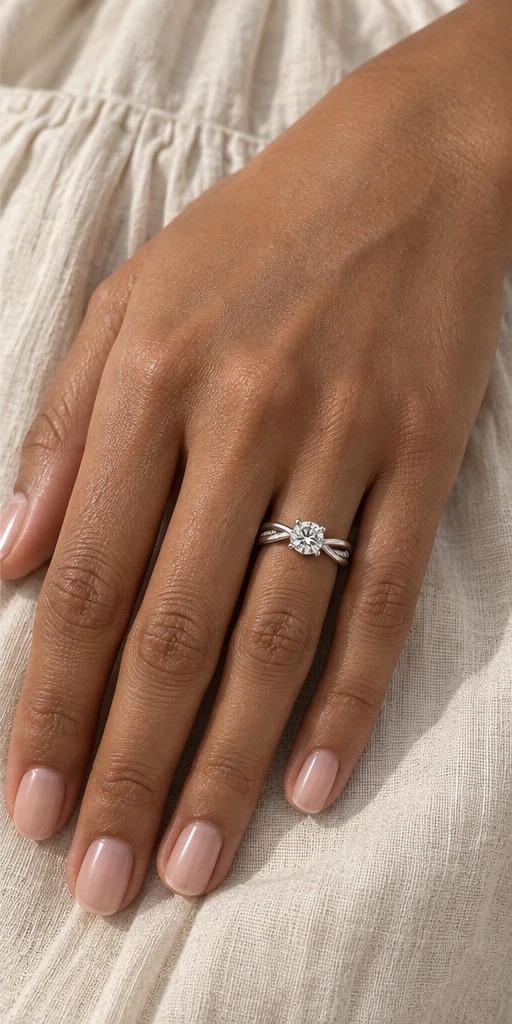 Duet Lab-Grown Diamond Ring — 1 ct editorial styling