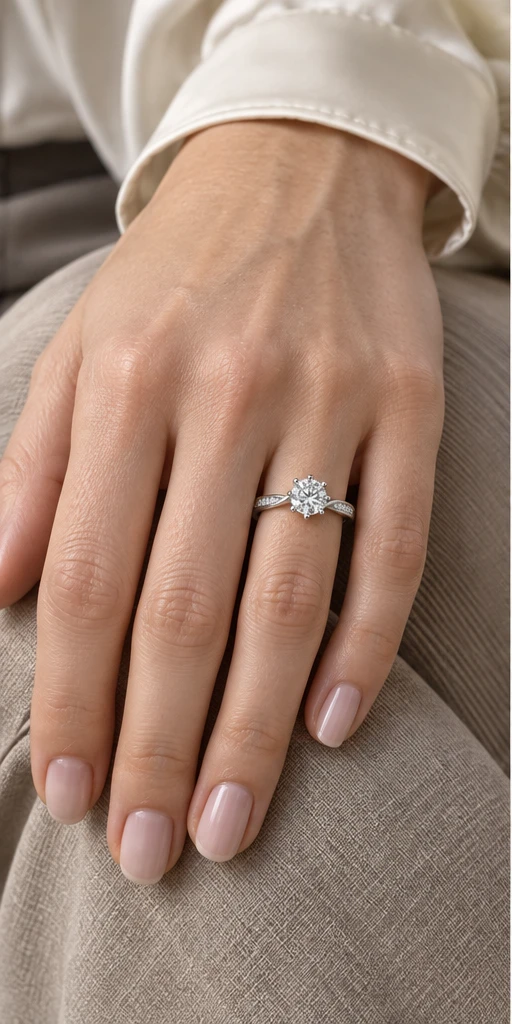 Orbit Accent Lab-Grown Diamond Ring — 1 ct styling