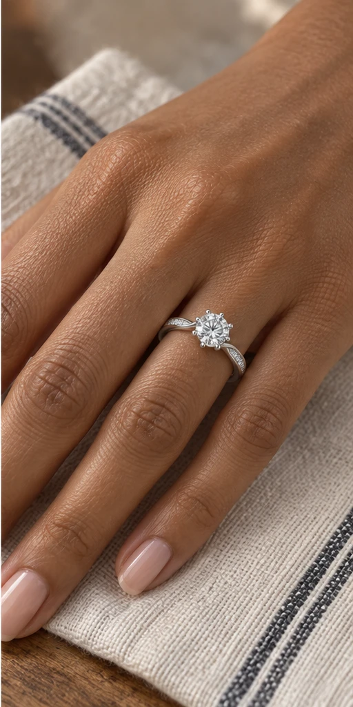 Orbit Accent Lab-Grown Diamond Ring — 1 ct editorial styling