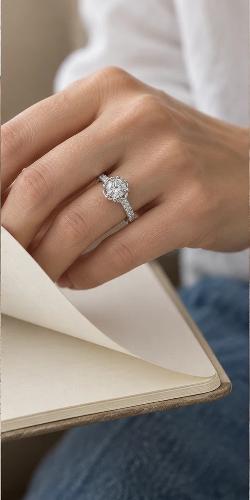 Flora Lab-Grown Diamond Ring — 1 ct editorial styling