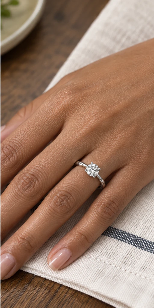 Windmill Lab-Grown Diamond Ring — 1 ct editorial styling