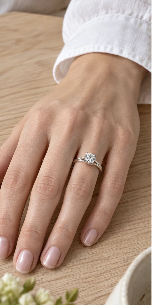 Lotus Lab-Grown Diamond Ring — 1 ct styling
