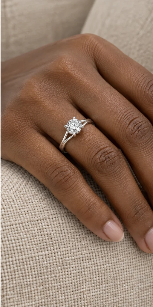 Lotus Lab-Grown Diamond Ring — 1 ct editorial styling