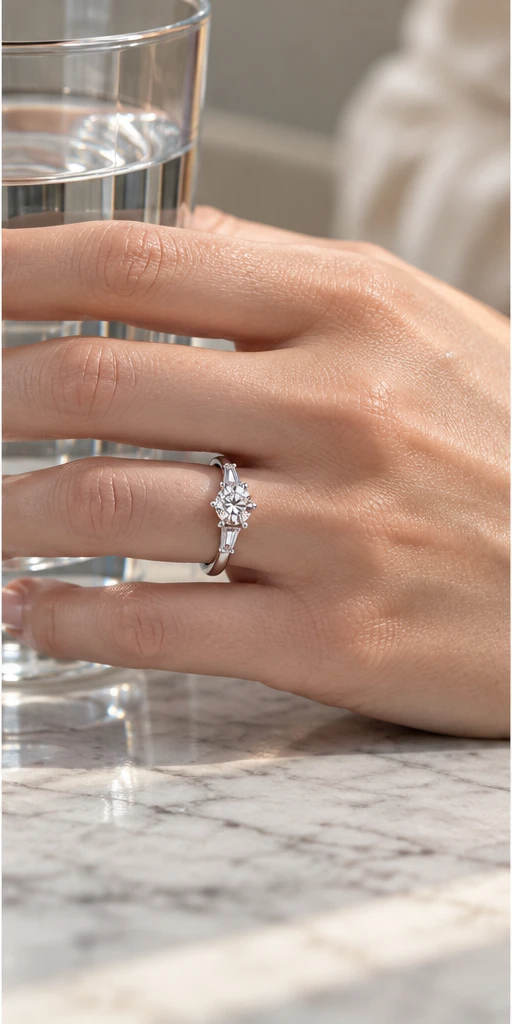 Contour Lab-Grown Diamond Ring — 1 ct editorial styling