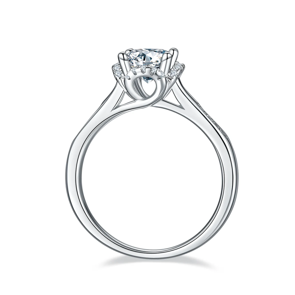 Bloom Accent Lab-Grown Diamond Ring — 1 ct — product view 2