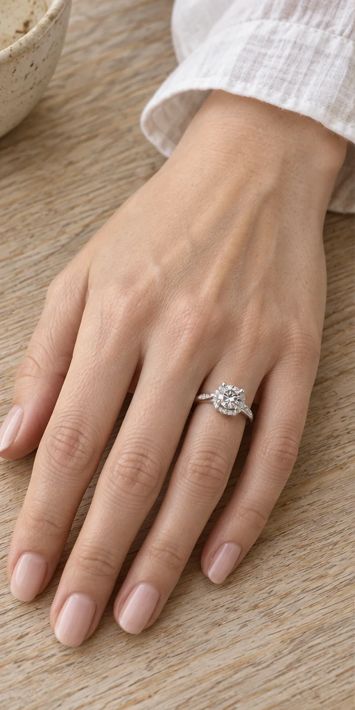 Bloom Accent Lab-Grown Diamond Ring — 1 ct styling