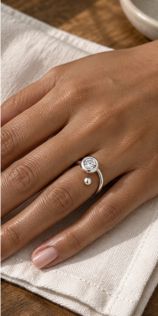 Bubble Lab-Grown Diamond Ring — 1 ct editorial styling